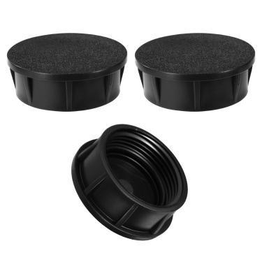 Imagem de 3 Tampas para Cabeçote de Aspersor Hunter Pro, Bico de Fechamento Jato em Plástico Preto com Anéis Vedação Borracha Compatível com Hunter Pro