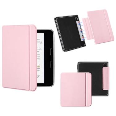 Imagem de Vane Oak Capa magnética destacável para 17.8 cm Kobo Libra Color (2024)/Kobo Libra 2 (2021), capa fina de couro PU e capa traseira de TPU ultra transparente com despertar/hibernar automaticamente
