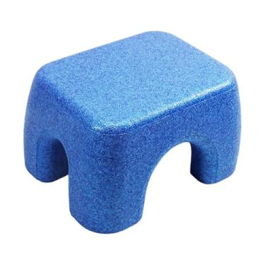 Imagem de KiBcsLic Banquinho Infantil, Espuma Espessa, Multiuso, Leve, Apoio para Os Pés, Banquinho para Uso Na Cozinha, Cama, Jardim de Infância, Escritório E Banheiro, Azul, Tamanho real