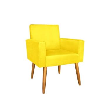 Imagem de Poltrona para Salão de Beleza, Manicure e Penteadeira - Confortável, Durável e Estilosa para Uso Comercial e Residencial (Amarelo)