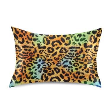Imagem de King Queen Fronha Padrão Leopardo Estampa Animal Estética Cetim Cool Fronha de Cama Refrescante Capa de Cama King Size 101.6 cm x 50.8 cm