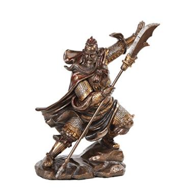 Imagem de Estátua de resina de guerreiro chinês Guan Yu de 13 polegadas PTC