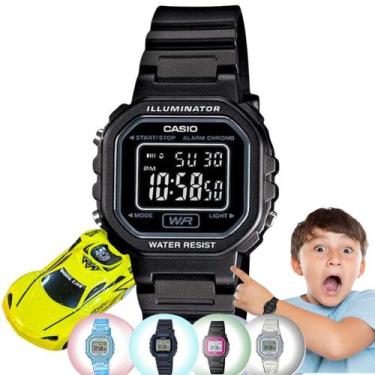Imagem de Kit Relógio de Pulso Casio Infantil Masculino Resistente Água Calndári