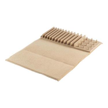 Imagem de Escorredor de louça Hudson com tapete 60x45cm bege - Hudson Home