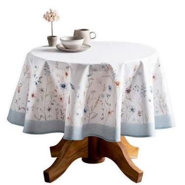 Imagem de Maison d' Hermine Toalha de mesa 100% algodão – Toalha de mesa decorativa redonda de 160 cm de diâmetro – Toalhas de mesa para jantar, casa, casa de fazenda e festa – para Ação de Graças e Natal