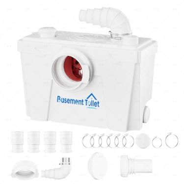 Imagem de Bomba maceradora de 700 W para vaso sanitário de maceração, sistema de vaso sanitário, bomba de esgoto maceradora com 4 entradas de água para banheiro, pia de cozinha, máquina de lavar roupa Darin