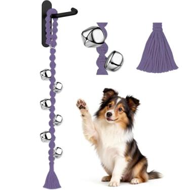 Imagem de COOYOO Sinos de cachorro para sair, campainha para cães de treinamento de penico de qualidade premium, sino de cachorro tecido à mão, sino ajustável para treinamento doméstico - 6 campainhas extra