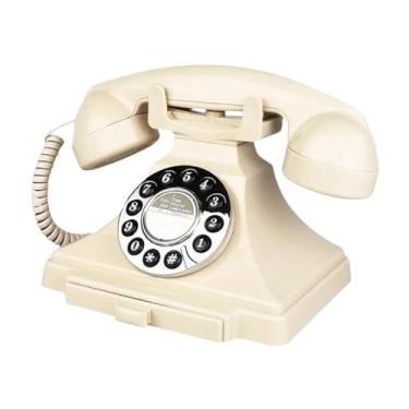 Imagem de Lilihuimaoyi Telefone de Casamento com Design Vintage, Livro de Assinaturas com Gravador de Mensagens de Voz E Disco Giratório para Despedida, Branco