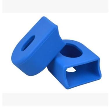 Imagem de Capa protetora de silicone para braço de manivela para par de equipamentos de bicicleta de estrada de montanha azul 2 peças