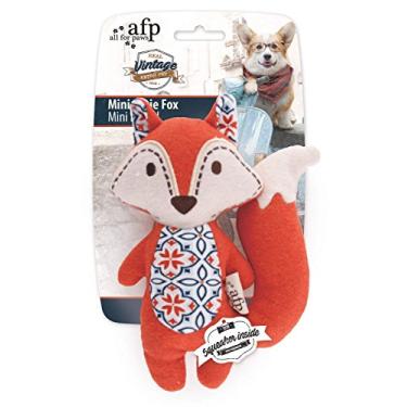 Imagem de All For Paws 4812 Mini Cutie Fox Brinquedo Pelúcia para Cachorro Raposa Vintage, Laranja/Branca