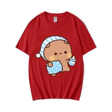 Imagem de Camisetas De Casal Kawaii BuBu Panda DuDu Bear Camiseta Gráfica De Man