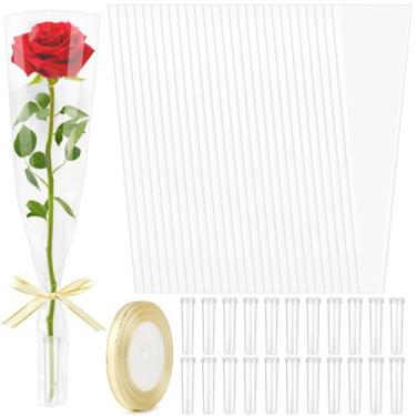 Imagem de Sacos de embrulho de flores Mauproy 100 unidades com tubos de água e f