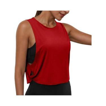 Imagem de Camiseta Sem Mangas Feminina De Yoga Com Decote Redondo, Top Casual Le