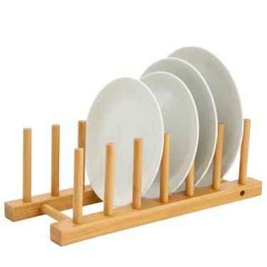 Imagem de Kit escorredor Pratos Copos Louças Bambu Dobrável Com 2 Níveis Suporte Elegante para Cozinha Moderna Organizador Pia Compacto e Resistente à Água 100% Natural Ecológico (Pequeno, 1, 1)