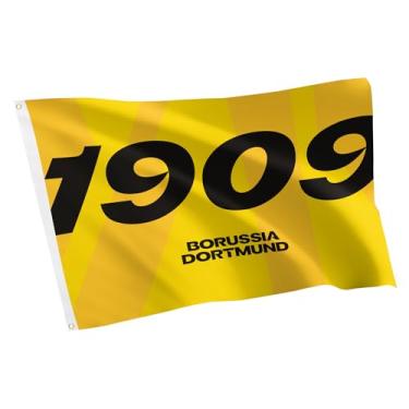 Imagem de Desert Cactus Bandeira do Borussia Dortmund FC BVB Alemanha Alemã Die Schwarzgelben Futebol 100% Poliéster Interior Exterior 0,9 x 1,5 m Bandeiras de Equipe (Bandeira K)