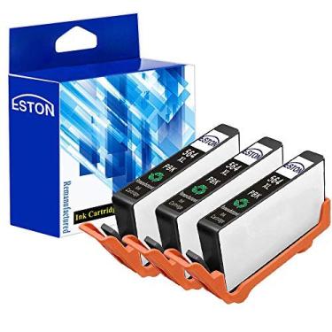 Imagem de ESTON Cartucho de tinta remanufaturado de substituição para HP 564XL Photo Black CB322WN alto rendimento, adequado para impressora jato de tinta Photosmart 7510 7515 C309 C410 (pacote com 3)