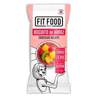 Imagem de Biscoito de Arroz Chocolate ao Leite Fit Food 60g