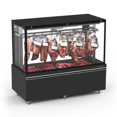Imagem de Expositor Açougue Vanguard Top 1,50m Gancheira Vidro Aquecido Ar Forçado EAVTVRG1500AF 220V - Refrimate
