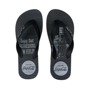Imagem de Chinelo Masculino Coca-Cola Wood Bottle Preto - CC4422-Masculino