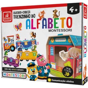 Imagem de QUEBRA-CABECA Madeira Trenzinho do Alfabeto 34PCS - Brinc de Crianca
