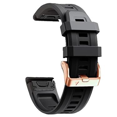 Imagem de VEVEL Pulseira de relógio de 20 mm para Garmin Fenix 6S 6SPro 5S 5SPlus Descent Mk2S D2 Delta Silicone Quick Release Watch Easy Fit Pulseira (Cor: D, Tamanho: Para Fenix 6S Sapphire)