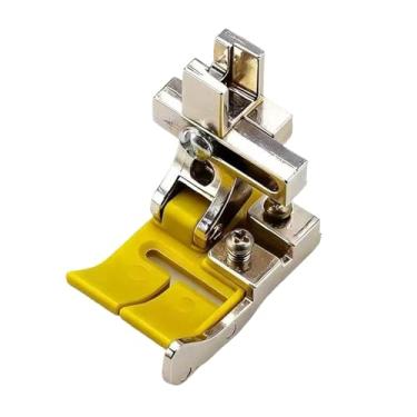 Imagem de Colaxi Calcador de rolo ajustável para costura de borda, leve, guia de borda, calcador para bainha para peças acessórias de máquinas de costura industriais