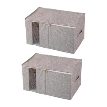 Imagem de ＫＬＫＣＭＳ 2x Saco Organizador Dobrável para Edredom, Leve e de Tecido Grosso, Ideal para Suéteres, Roupas e Outros Objetos de Cama, L