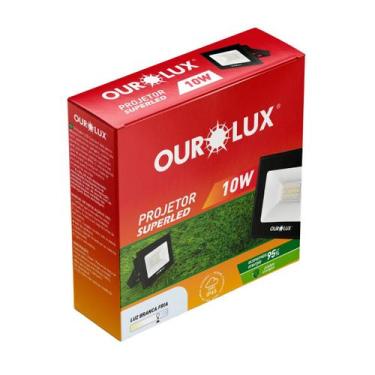 Imagem de REFLETOR LED 10W 6500K Biv 800 lum Preto - OUROLUX