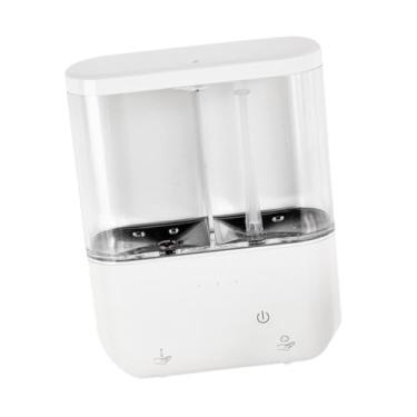 Imagem de KiBcsLic Dispensador de sabonete automático, sem toque, com compartimento duplo, recarregável, para montagem na parede, ideal para banheiros de hotéis e, Líquido E Espuma