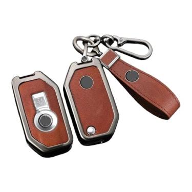 Imagem de Capa Protetora Para Chave De Motocicleta, Compatível Com Bmw R1250gs Adv Waterbird F850c400gt750gt, Controle Remoto, Acessório De Suporte Para Carro(E gun Brown-with hand rope,Packing Box)