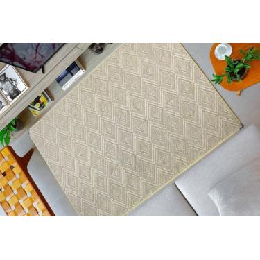 Imagem de Tapete 1,00 x 1,50 sisal sem pelo 100% antiderrapante não risca o piso