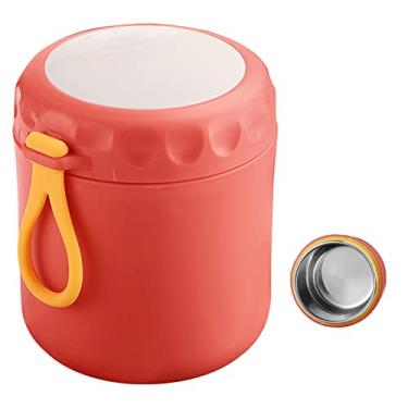 Imagem de Copo de Sopa Pot Alimentos Container Isolado Frasco Micro-ondável Porta-Porridge Caixa Almoço Portátil com Colher para Trabalhador Escritório Viagem P