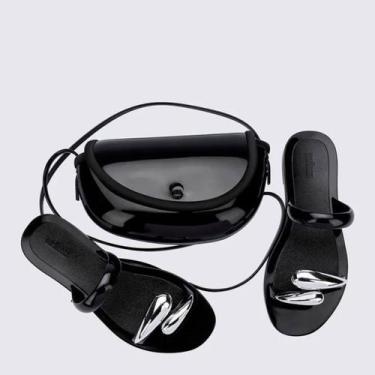 Imagem de Kit Sandália Melissa + Bolsa Eden Preto