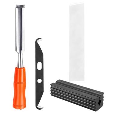 Imagem de Toyosport Kit de 4 peças de reaperto de golfe, inclui braçadeira de borracha, faca de gancho, fita dupla face, raspador de aderência, kit de reparo de aderência de taco de golfe para substituição