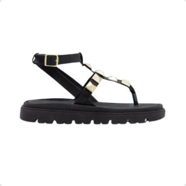 Imagem de Sandália Feminina Papete Moleca Preta, Preto, 38
