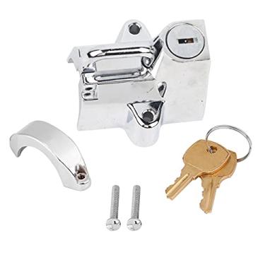 Imagem de Trava de Capacete para Motocicleta e Bicicleta, Cabide de Capacete de Moto de Aço Inoxidável Com 2 Chaves, Gancho de Segurança Universal para Scooter Mtb Bicicleta Atv