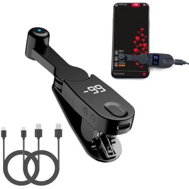 Imagem de MTHKLO Auto Clicker Mini Smart Tapper for iPhone iPad Android, 108-Speed Adjustable Silent Screen Clicker with LED Display for Gaming Live Streams, Tasks, iOS Apps-Black,2 cords