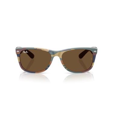 Imagem de Óculos de Sol Ray-Ban New Wayfarer 0RB2132 682533 Tam 55 / Marrom Camuflado - Lentes Marrom