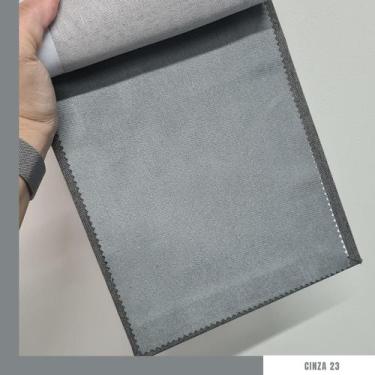 Imagem de Sofá  Pierri Bipartido Tecido Suede Pé Base Madeira  230cm - 4R Estofa