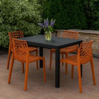 Imagem de Kit 4 Cadeiras Gruvyer Terracota Sala Jantar Restaurante - Top Chairs