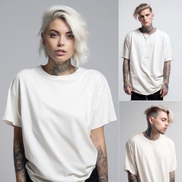 Imagem de Kit 3 Camisetas Camisa Blusa Masculina Lisa Basica Oversized Streetwea