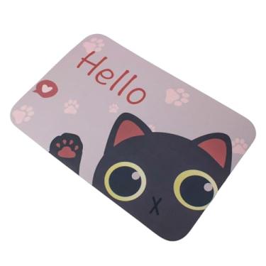 Imagem de Tapete Superabsorvente de Secagem Rápida Antiderrapante Retangular Estampado (Gato)
