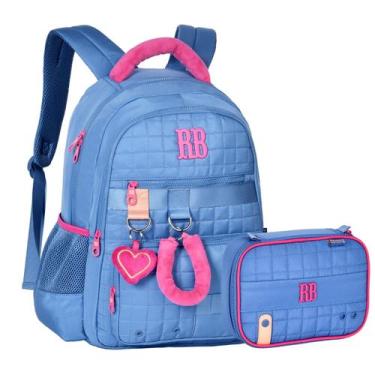 Imagem de Kit Escolar Rebecca Bonbon Mochila E Estojo Plush Dreams -, Azul