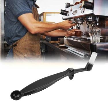 Imagem de Escova de Limpeza para Máquina Café Uso Duplo Colher Força Plástico Premium - Cabo Ergonômico -Deslizante Casa Restauran