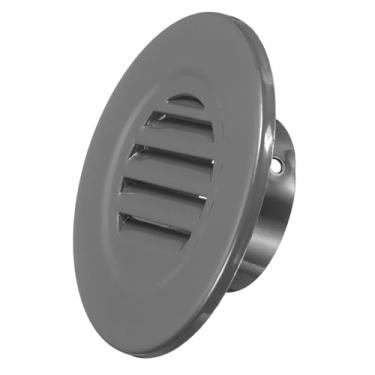 Imagem de PATIKIL Ventilação de ar redonda de 7,6 cm, capa de grade de alumínio Soffit Ventilação HVAC para teto parede telhado banheiro cozinha garagem duto galpão garagem, cinza escuro