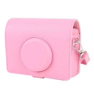 Imagem de Dpofirs Mini Capa Protetora para Câmera Evo, Capa Protetora Vintage Pu para Câmera Instantânea, Bolsa Portátil de Viagem Com Alça para Entusiastas de Câmeras