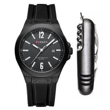 Imagem de Relógio Curren Casual Social Masculino + Acessório 11 Funções-Masculino