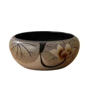 Imagem de Vaso de flores de cerâmica não poroso, estilo chinês, sala de estar, Phalaenopsis, orquídea, narciso, lírio aquático, vaso hidropônico (médio)