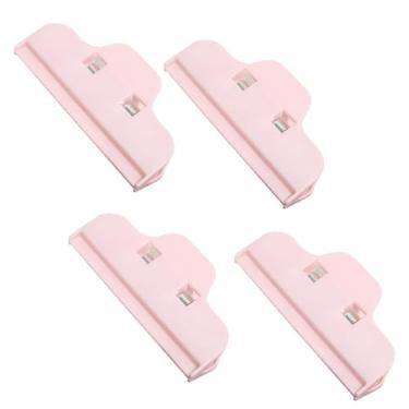 Imagem de Pacote com 4 clipes de pintura de diamante de plástico, clipes de artesanato multiuso para arte de diamante DIY, moldura de tela e proteção de placa, rosa