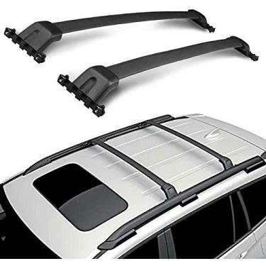 Imagem de YiXi-Partswell 2 peças de rack de teto barras transversais bagageiro de alumínio adequado para Honda Passport 2019-2021
